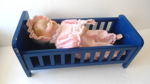 Altes puppenbett holz - puppenbett, /