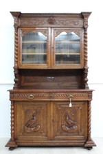 Jagdschrank Gründerzeit Eiche Buffet Antik Drache Belgien Historismus Buf214