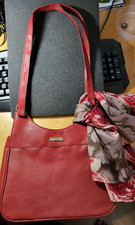 DAMEN-HANDTASCHE VON ETERNAL LOVE IN WEINROT MIT PASSENDEM HALSTUCH # NEU!