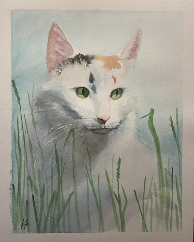 Original aquarell bild - aquarell,