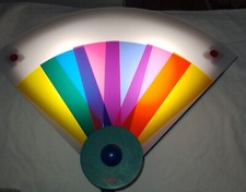 Fächerlampe Wandlampe HABA Regenbogen 2-flm.  Stecker+Schalter Memphis-Art 80e