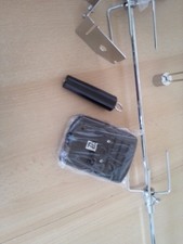 Edelstahl Grillspieß mit Motor und 2 Fleischklammern