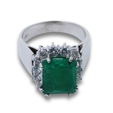 Ring Smaragd Brillant 585 Gold