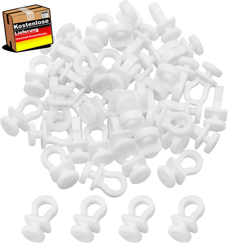 100 kunststoff vorhanghaken - kunststoff,