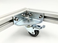 PV Solar Aluprofile Solarschienen WINKEL 90° mit Aufnahme für Rollen  Stellfuß