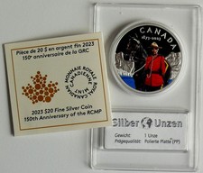 Kanada 20 Dollars 2023 150 Jahre RCMP, 1 Oz Silber, PP