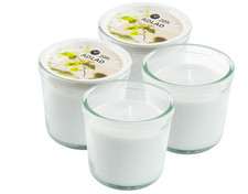 Ikea 4x ADLAD Weiße Duftkerze