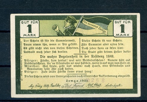 Lemgo mark notgeld mit - notgeld,