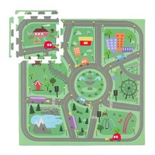 Puzzlematte Bodenmatte Stadt Baby-Krabbelmatte Spielunterlage Puzzleteppich