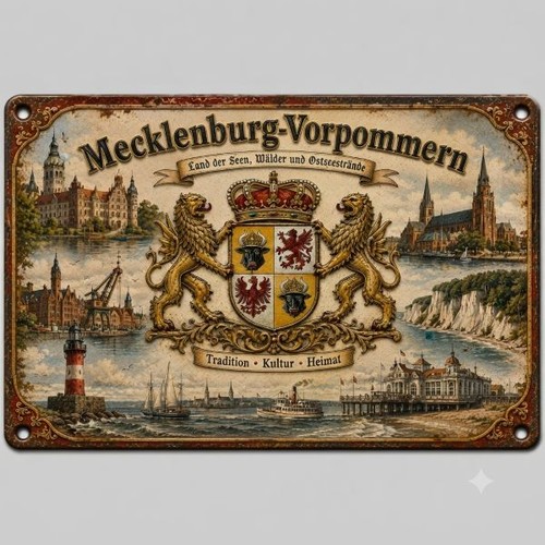 Blechschild mecklenburg - blechschild,