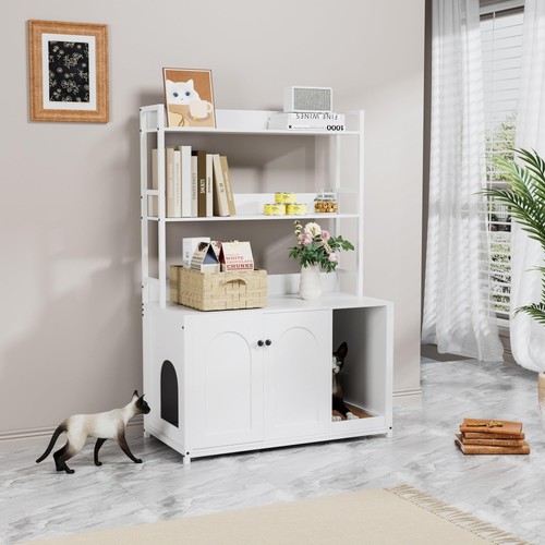 Modernes holz katzenklo - modernes,