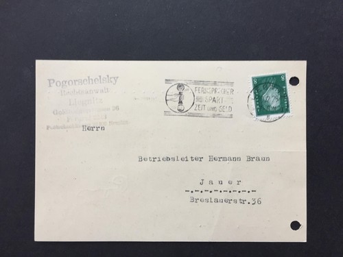 Reich bedarfskarte 1928 - dt.,
