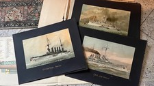 Alte Mappe Bilder Kaisermarine Deutsches Reich Militär Kriegsschiffe Reservistik