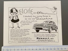 Renault Dauphine Touring Europe Oldtimer 1958 Vintage Ad Werbung Reklame