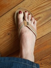 Flipflops, Zehentrenner von Reef in Gr. 35 aus Leder, Sandalen Flip Flops