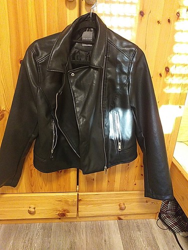 Lederjacke damen schwarz - 42,