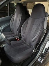 Schonbezüge Sitzbezüge für Smart fortwo 450 Bj 1998-07 in Schwarz SMD504