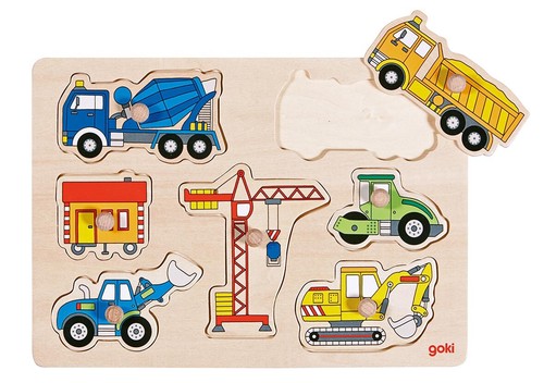 Steckpuzzle baufahrzeuge - steckpuzzle,