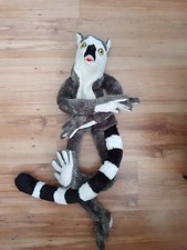 Lemur Handpuppe Kuschel Tier Olifu Puppe Affe Grau Weiß 
