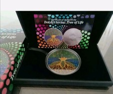 2020 Palau 3 oz Silver Proof Dot Art: Tree of Life.