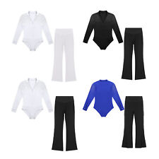 Herren Trikot Cha-Cha Bodysuit Tops Outfit Kostüm Tango Bühne Latin Samba Tanz