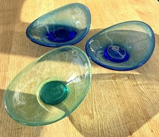 Vintage Glas Schalen Set 3 Stk