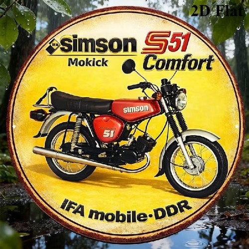 Blechschild rund simson s51 - rund,
