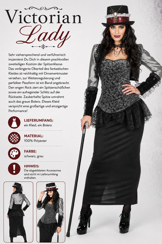 Victorian lady damenkostüm - lady,