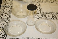 WMF Käsestreuer Zuckerstreuer  Wagenfeld Design Glas + 3 schüsseln Greifswald