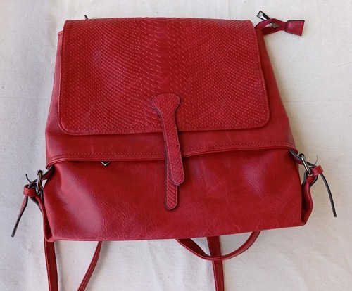Damenrucksack rot mit - rot,