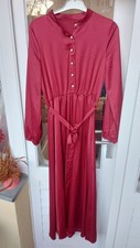 Weinrotes Maxikleid S 36