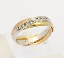 ♦ Tricolor Ring in 14 kt 14k