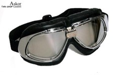 Motorradbrille schwarz