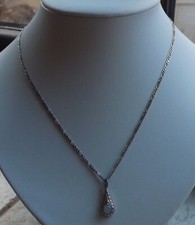 Tolle alte kleine Art Deco 925 Silber Kette mit Anhänger 45 cm, 4,23 g