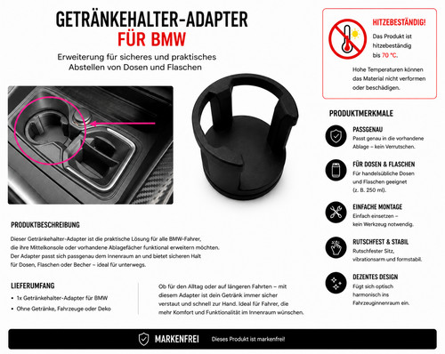 Getränkehalter adapter für - getränkehalter-adapter,