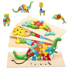 Holzpuzzle für Kinder Ab 2 3 4 5 Jahre,lernendes Montessori-Spielzeug für Kinder