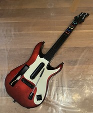 Nintendo WII Controller Guitar Hero Gitarre Weiß Rot Wireless Kabellos