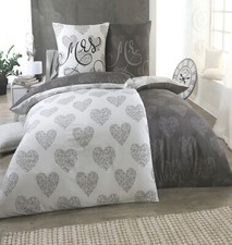 Bettwäsche 135x200 4-tlg Set / 2x Bettbezüg 135 x 200 & 2x Kissenbezug 80x80 