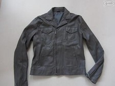 Levi's Biker Jacke Lederjacke, Gr. XL, grau, TOP !! Echtes Leder, Lady Style !