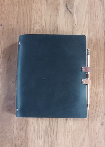 Notizbuch fett leder - notizbuch, fett-