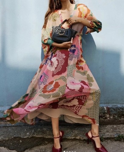 Zara kleid tunika blumen - gr, s