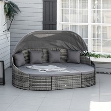 Outsunny rattan sonneninsel - rattan,