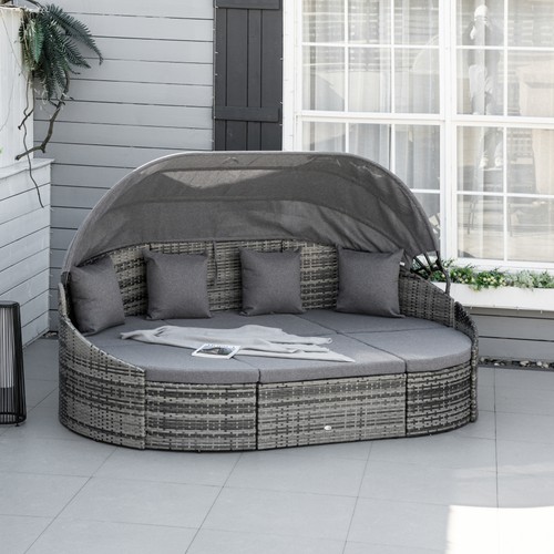 Outsunny rattan sonneninsel - outsunny,
