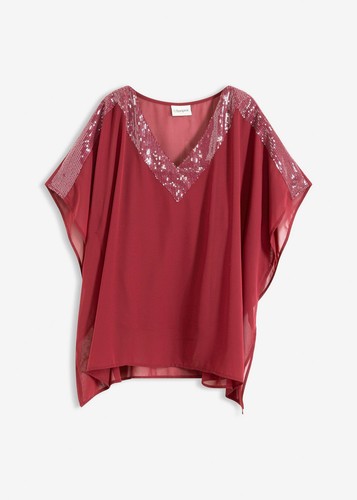 Oversize bluse aus - aus, feinem