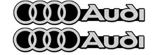 2X Audi Emblem Aufkleber Alu Für A3 A4 A6 A7 A8 TT Q3 Q5 Audio Zubehör Abzeichen