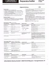 Grundig Service Manual für Satellit 1000  TR 6002  Copy