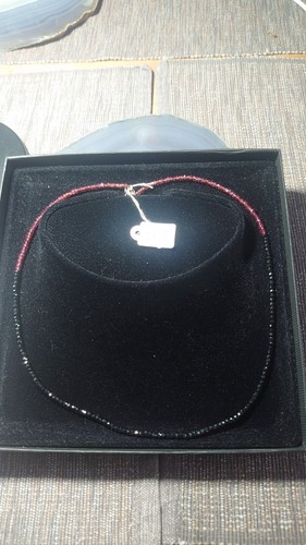 Edelsteinkette spinell schwarz - spinell,
