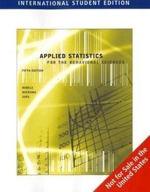 Applied statistics for the - applied,