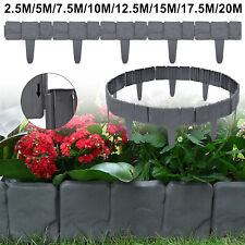 Rasenkante 2,5m-20m Beeteinfassung Beetumrandung Gartenzaun Steinoptik Rasen PP