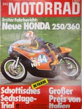 Motorrad 12 / 74 1974, Honda CB 250, CB 360, Montesa MC 250, König 500 